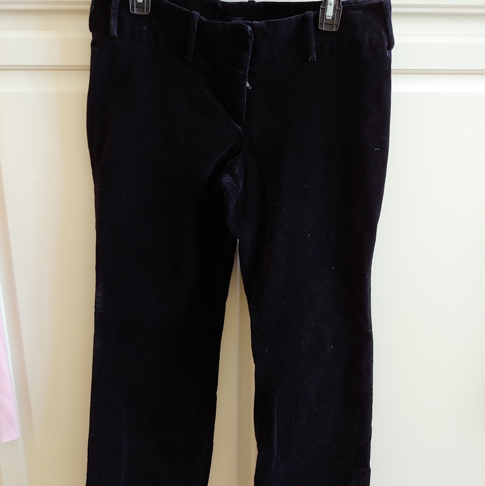 Black velvet dress pants